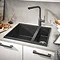 Grohe K500 1.5 Bowl Composite Kitchen Sink - Granite Black - 31648AP0 Large Image