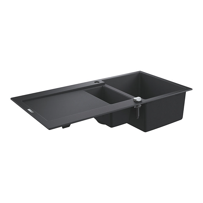 Grohe K500 1.5 Bowl Composite Kitchen Sink with Drainer - Granite Black - 31646AP0  Profile Large Im