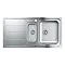 Grohe K500 1.5 Bowl Stainless Steel Kitchen Sink - 31572SD0 Profile Large Image