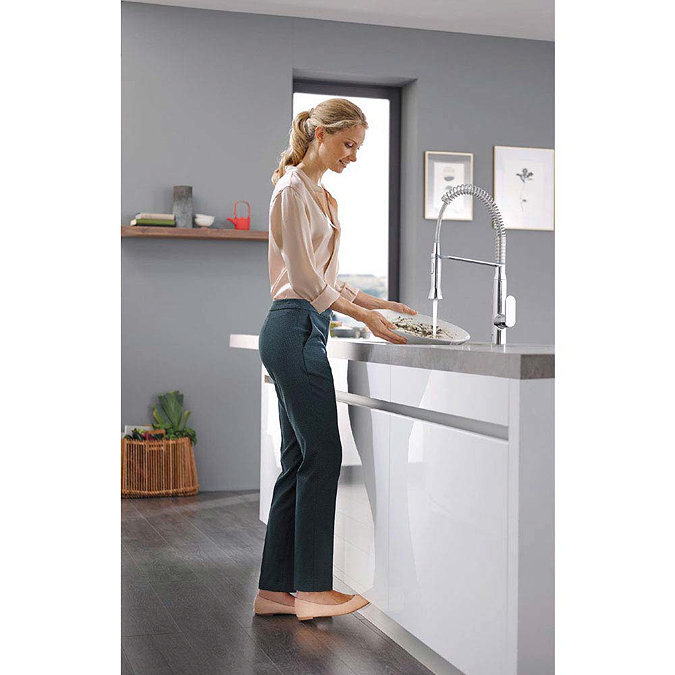 Grohe K7 Footcontrol Electronic Kitchen Sink Mixer with Professional Spray - Chrome - 30312000 Prof