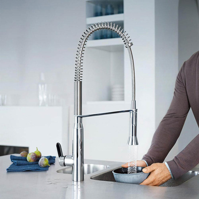 Grohe K7 Kitchen Sink Mixer with Professional Spray - Chrome - 32950000  Feature Large Image