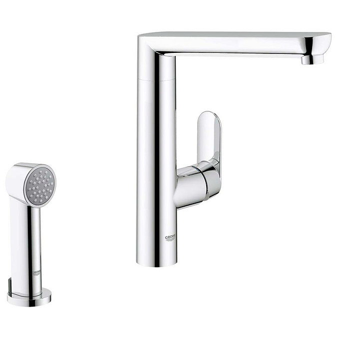 Grohe K7 Kitchen Sink Mixer with Side Spray - Chrome - 32179000 Large Image