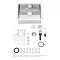 Grohe K700 1.0 Bowl Stainless Steel Kitchen Sink - 31579SD0  Newest Large Image