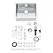 Grohe K700 1.0 Bowl Stainless Steel Kitchen Sink - 31579SD0 Newest Large Image
