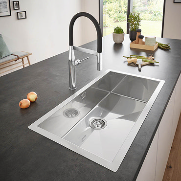 Grohe K700 1.0 Bowl Stainless Steel Kitchen Sink - 31580SD0  Profile Large Image