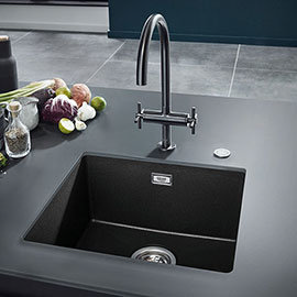 Grohe K700 1.0 Bowl Undermount Composite Kitchen Sink - Granite Black - 31653AP0 Medium Image