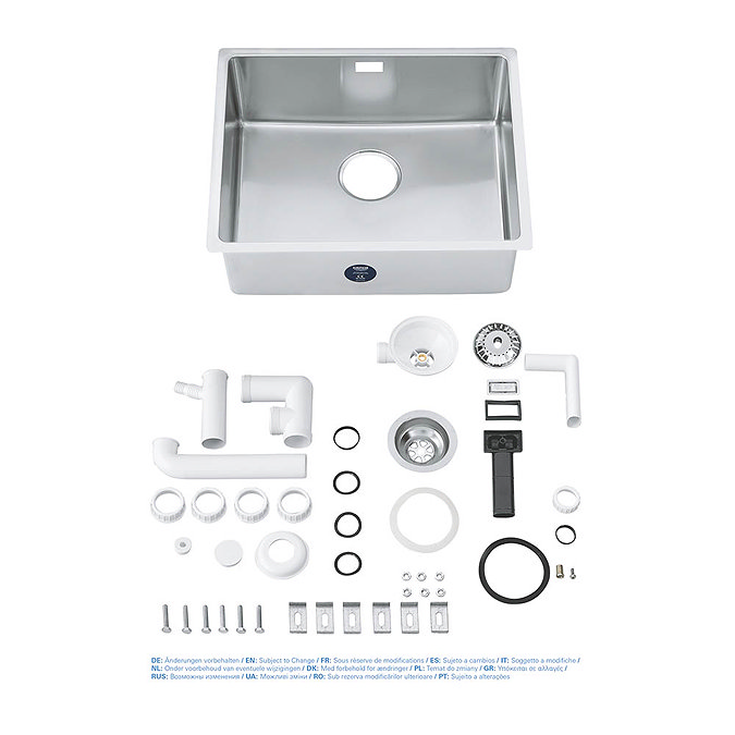 Grohe K700 1.0 Bowl Undermount Stainless Steel Kitchen Sink - 31574SD0  In Bathroom Large Image