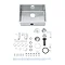 Grohe K700 1.0 Bowl Undermount Stainless Steel Kitchen Sink - 31574SD0  In Bathroom Large Image