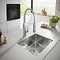 Grohe K700 1.0 Bowl Undermount Stainless Steel Kitchen Sink - 31574SD0 Large Image