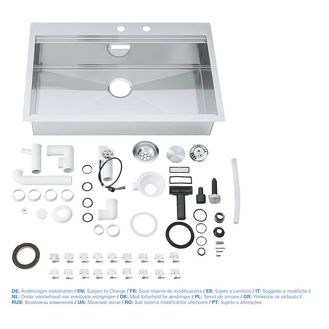 Grohe K800 1.0 Bowl Stainless Steel Kitchen Sink - 31584SD0 Standard Large Image