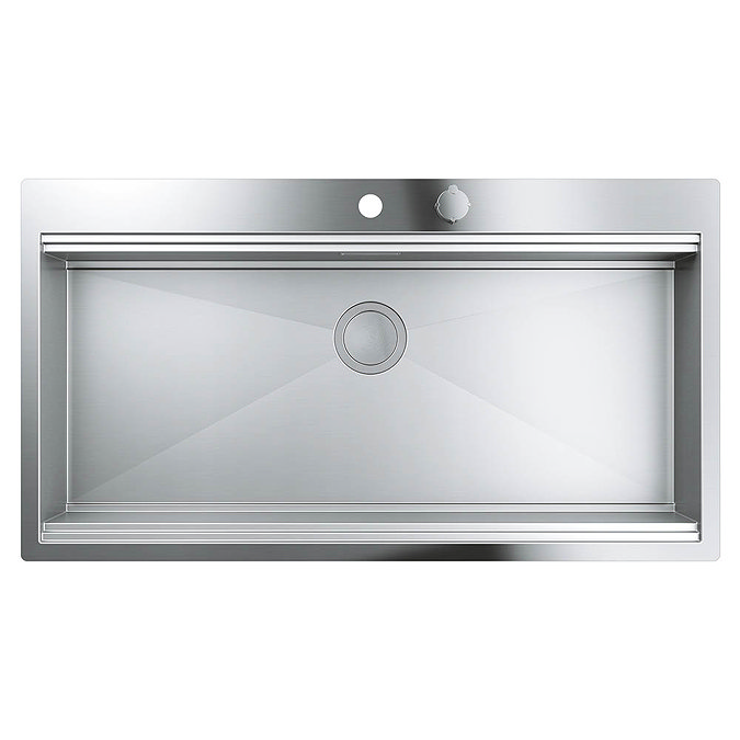 Grohe K800 1.0 Bowl Stainless Steel Kitchen Sink - 31586SD0 Profile Large Image