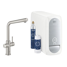 Grohe L-Spout Blue Home Duo Starter Kit - Stainless Steel - 31454DC1 Medium Image