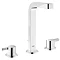 Grohe Lineare 3-Hole Basin Mixer with Pop-up Waste - 20305000 Large Image