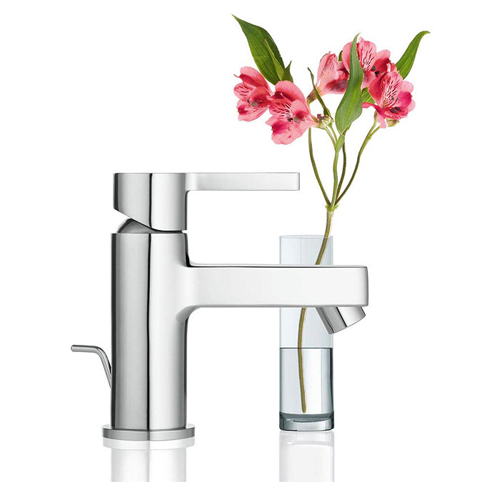 Grohe Lineare Mini Mono Basin Mixer with Pop-up Waste - 32109000  Profile Large Image