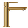 Grohe Lineare S-Size Basin Mixer Tap with Push-Open Waste - Brushed Gold