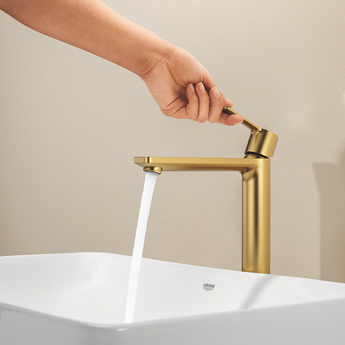 Grohe Lineare Tall Mono Basin Mixer - Brushed Gold