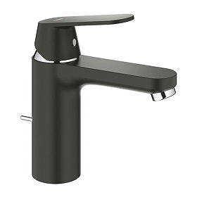 Grohe Matt Black Eurosmart Cosmopolitan Mono Basin Mixer with Pop-up Waste - 23325KW0 Large Image