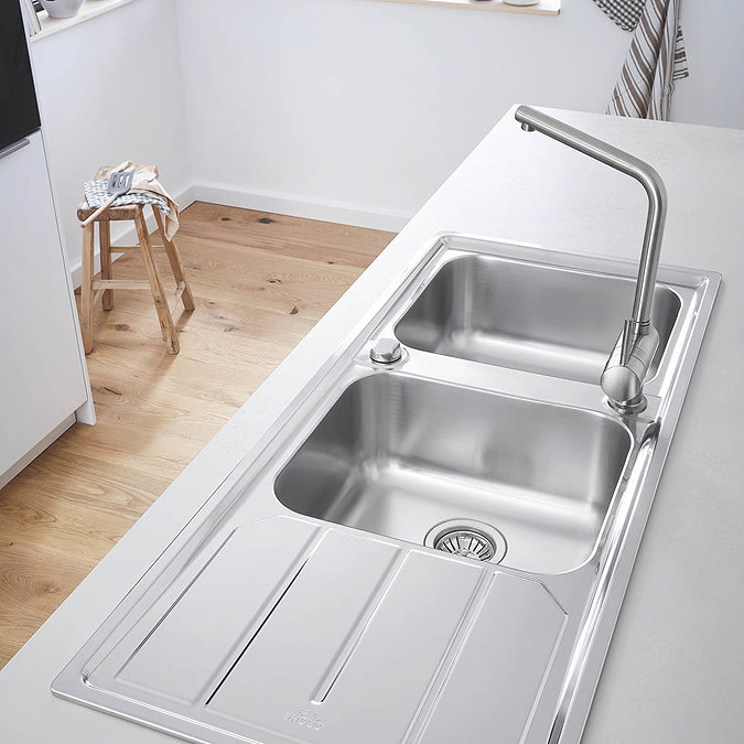 Grohe Minta Kitchen Sink Mixer - SuperSteel - 31375DC0 Profile Large Image