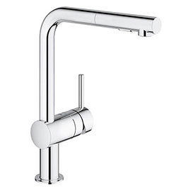 Grohe Minta Kitchen Sink Mixer with Pull Out Spray - Chrome - 30274000 Medium Image