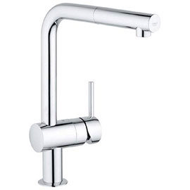 Grohe Minta Kitchen Sink Mixer with Pull Out Spray - Chrome - 32168000 Medium Image