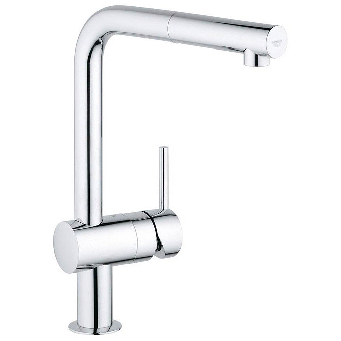 Grohe Minta Kitchen Sink Mixer with Pull Out Spray - Chrome - 32168000 Large Image