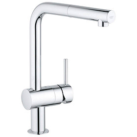 Grohe Minta Kitchen Sink Mixer with Pull Out Spray - Chrome - 32168000 Large Image