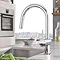 Grohe Minta Kitchen Sink Mixer with Pull Out Spray - Chrome - 32321002  Profile Large Image