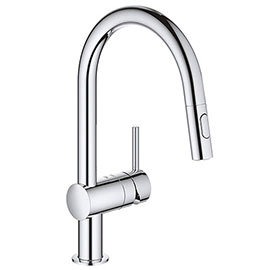 Grohe Minta Kitchen Sink Mixer with Pull Out Spray - Chrome - 32321002 Medium Image