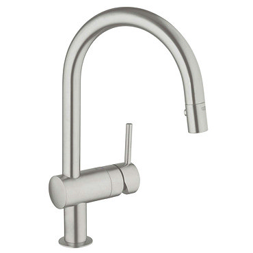Grohe Minta Kitchen Sink Mixer with Pull Out Spray - SuperSteel - 32321DC0  Profile Large Image