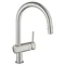 Grohe Minta Kitchen Sink Mixer with Pull Out Spray - SuperSteel - 32321DC0 Large Image