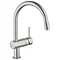 Grohe Minta Kitchen Sink Mixer with Pull Out Spray - SuperSteel - 32918DC0 Large Image