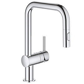 Grohe Minta Single-Lever Kitchen Sink Mixer Tap with Pull Out Spray - 32322002 Medium Image