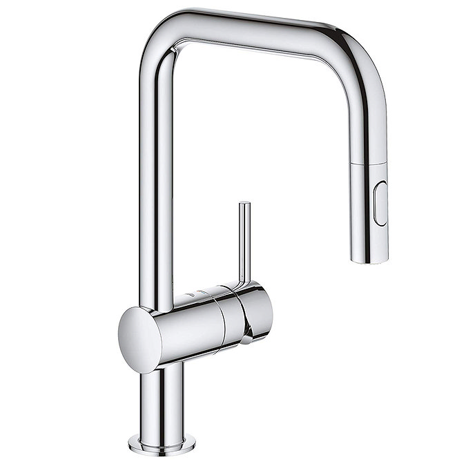 Grohe Minta Single-Lever Kitchen Sink Mixer Tap with Pull Out Spray - 32322002 Large Image