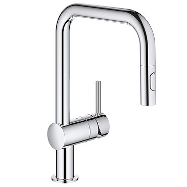 Grohe Minta Single-Lever Kitchen Sink Mixer Tap with Pull Out Spray - 32322002  Profile Large Image