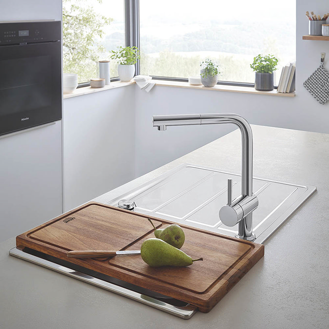 Grohe Minta Stainless Steel Kitchen Sink & Tap Bundle - 31573SD0  Profile Large Image
