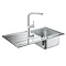 Grohe Minta Stainless Steel Kitchen Sink & Tap Bundle - 31573SD0 Large Image