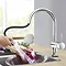 Grohe Minta Touch Electronic Kitchen Sink Mixer with Pull Out Spray - Chrome - 31358000  Standard La