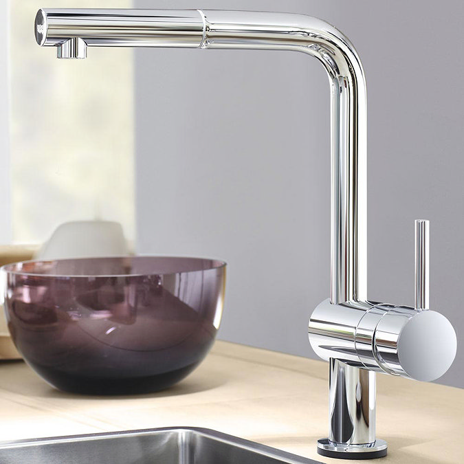 Grohe Minta Touch Electronic Kitchen Sink Mixer with Pull Out Spray - Chrome - 31360000 Profile Large Image