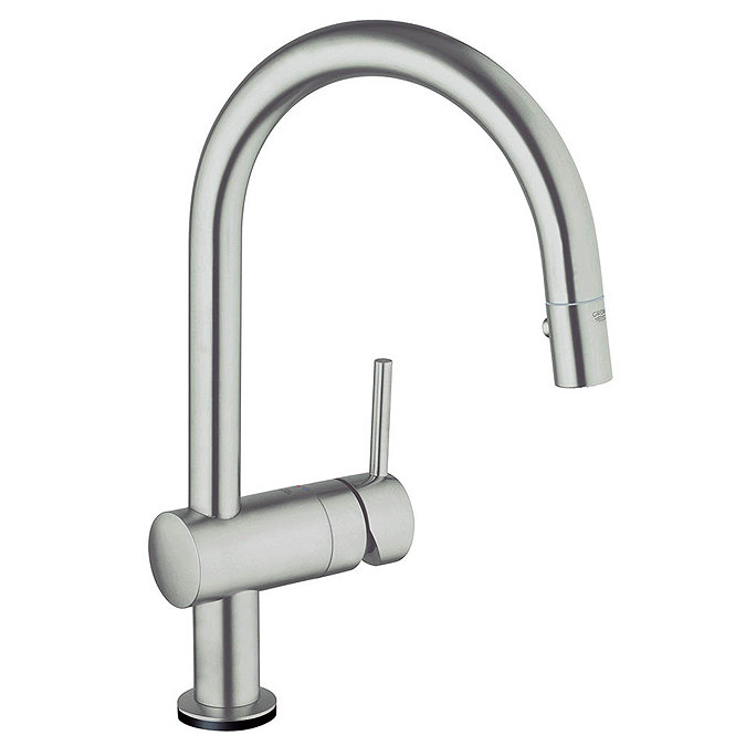 Grohe Minta Touch Electronic Kitchen Sink Mixer with Pull Out Spray - SuperSteel - 31358DC1 Large Im