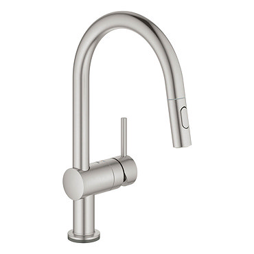 Grohe Minta Touch Electronic Kitchen Sink Mixer with Pull Out Spray - SuperSteel - 31358DC2  Profile