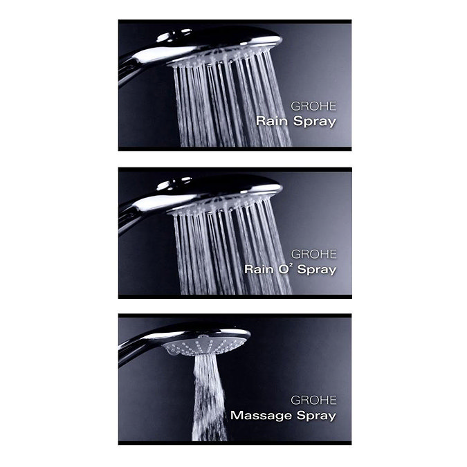 Grohe New Tempesta 100 Shower Handset with 3 Spray Patterns - 28419002 Profile Large Image