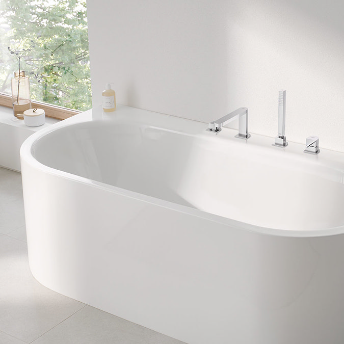 Grohe Plus 4 Tap Hole Single Lever Bath Shower Mixer Tap - 29307003 Profile Large Image