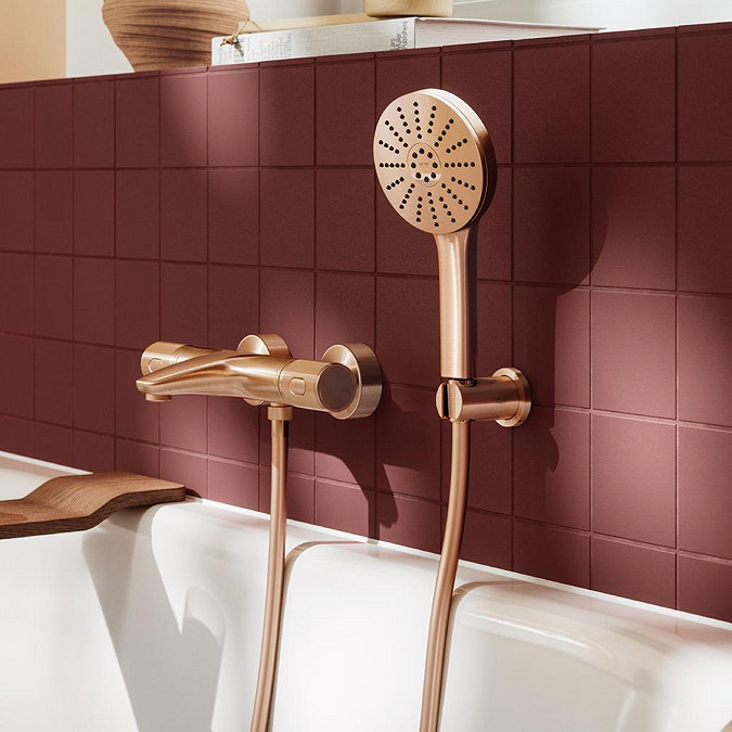 Grohe Precision Feel Thermostatic Bath Shower Mixer 1/2" - Brushed Bronze