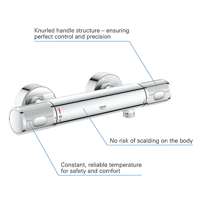 Grohe Precision Feel Thermostatic Shower Mixer 1/2" - 34790000  Profile Large Image