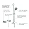 Grohe Precision Feel Thermostatic Shower Mixer 1/2" with Shower Set - 34791000 Profile Large Image