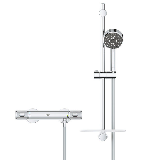 Grohe Precision Feel Thermostatic Shower Mixer 1/2" with Shower Set - 34791000  Feature Large Image
