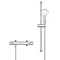 Grohe Precision Flow Thermostatic Shower Mixer 1/2" with Shower Set - 34841000  Profile Large Image