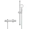 Grohe Precision Flow Thermostatic Shower Mixer 1/2" with Shower Set - 34841000 Profile Large Image