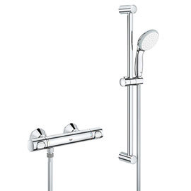 Grohe Precision Flow Thermostatic Shower Mixer 1/2" with Shower Set - 34841000 Medium Image