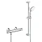 Grohe Precision Flow Thermostatic Shower Mixer 1/2" with Shower Set - 34841000 Large Image